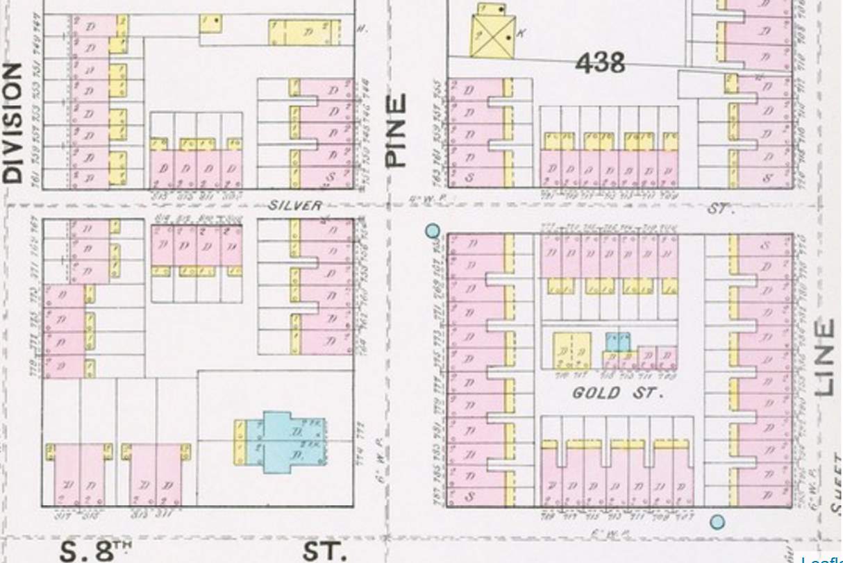 Silver Street — 1891 Sanborn Map