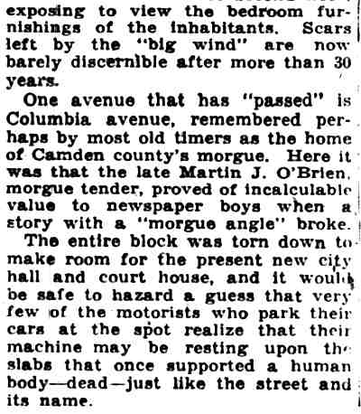 Article text, column 6: Forgotten Bit of Old Camden Recalls Ann Pennington