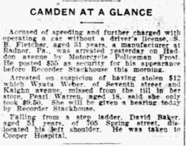 Camden at a Glance — Philadelphia Inquirer, August 10, 1914
