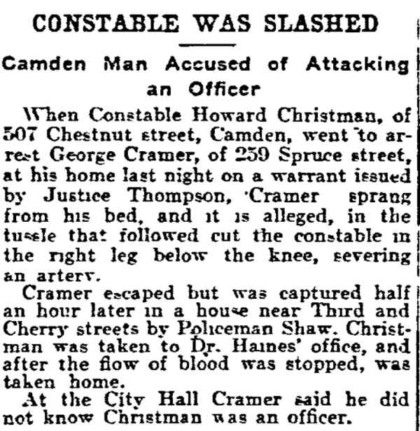 Accident on Spruce Street, July 3, 1904