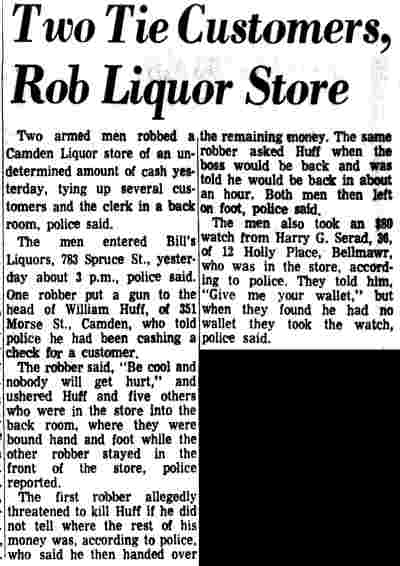 783 Spruce Street — Bill's Bar, May 15, 1971