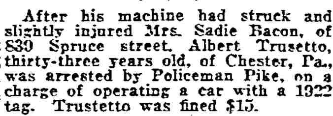839 Spruce Street — Philadelphia Inquirer, December 9, 1921