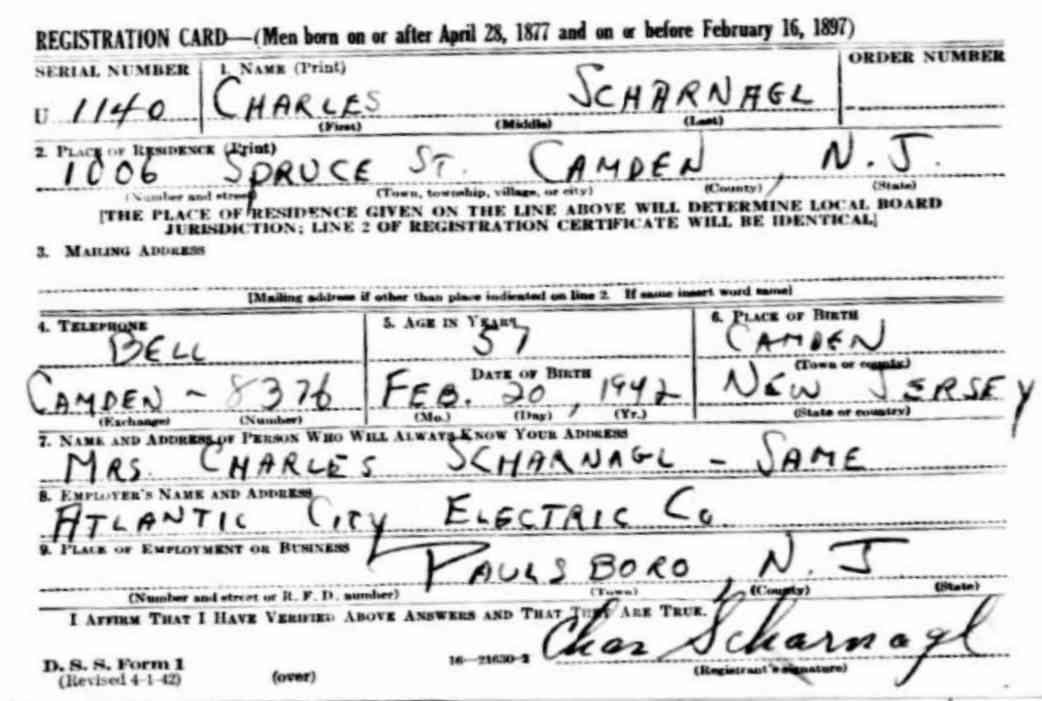 1006 Spruce Street — Charles Scharnagel & Family, World War II