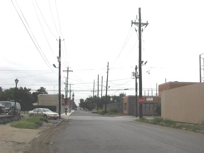 Looking east towards the intersection of South 2nd Street and Spruce Street, October 2, 2005