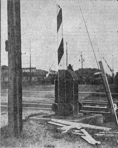 Crossing Where One Was Injured in Train-Bus Crash - Camden Courier-Post, October 21, 1931