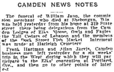 Philadelphia Inquirer clipping, July 5, 1912