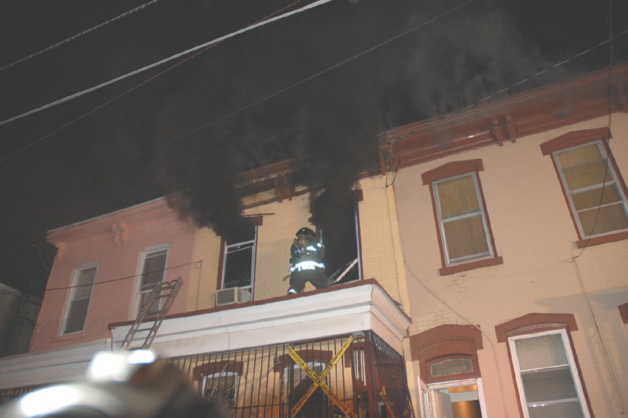 516 Stevens Street — Camden NJ Devil's Night Fire, October 30, 2008, photos by Bob Bartosz