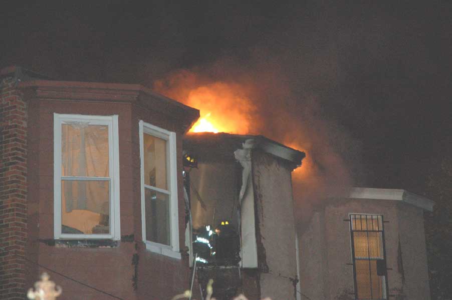516 Stevens Street — fire scene photo