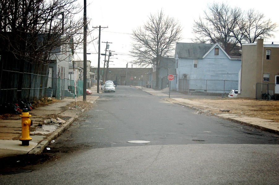 Looking south on Stewart Street from Howell Street, February 25, 2009