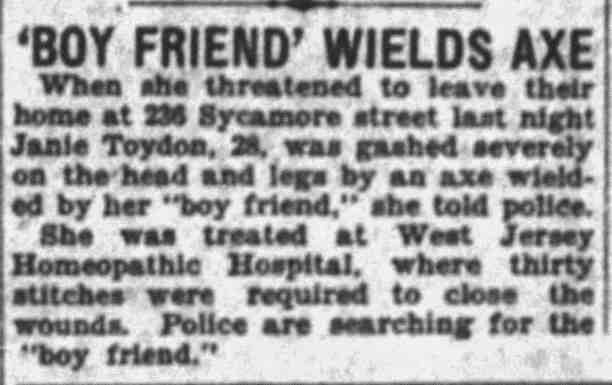 236 Sycamore Street — Janie Toydon, Camden Courier-Post, November 5, 1927
