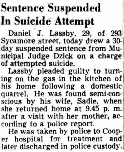 293 Sycamore Street — Daniel J. Lassby & Family, Camden Courier-Post, February 7, 1951