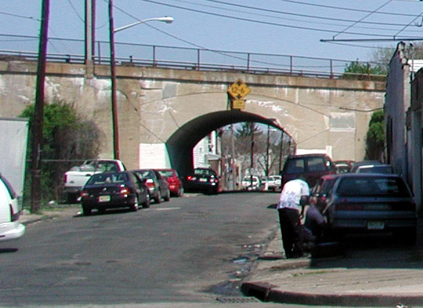 Looking east onto Sycamore Street across Mt. Ephraim Avenue, April 18, 2004