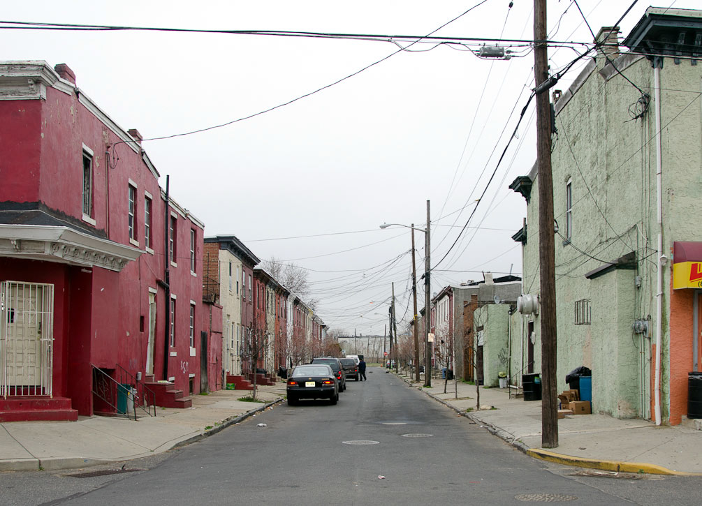 Looking east on Sycamore Street from South 3rd Street, March 16, 2012