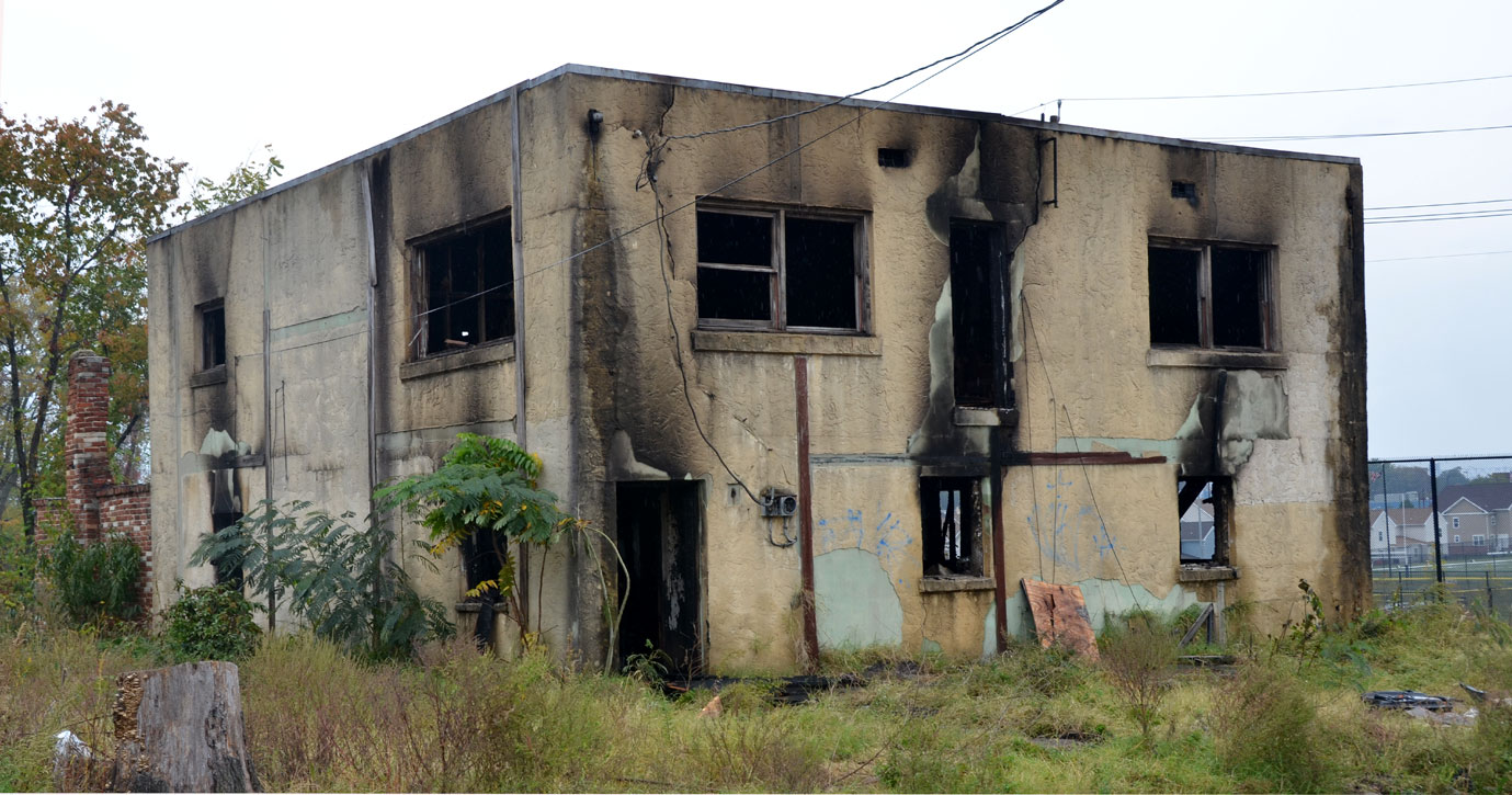 2937 Thompson Street after fire, October 27, 2011