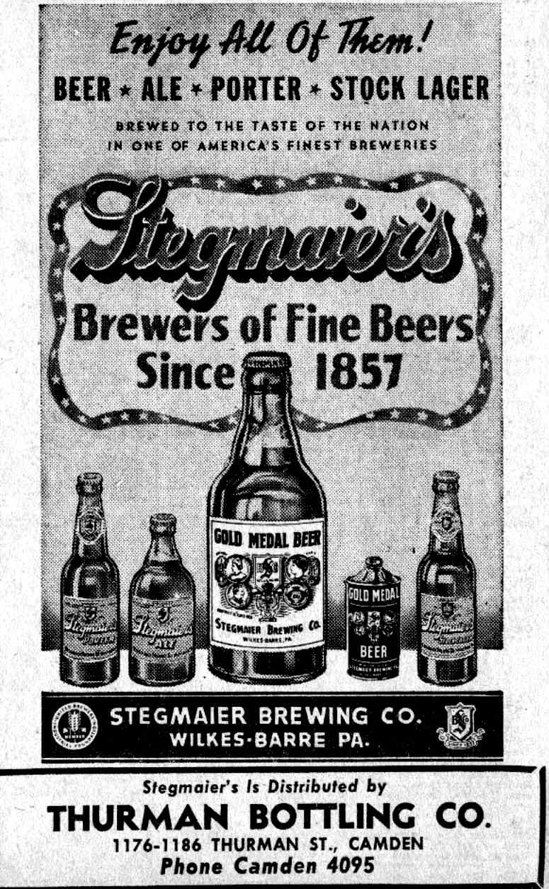 Thurman Bottling Works, 1176-1186 Thurman Street, Camden Courier-Post, July 25, 1941
