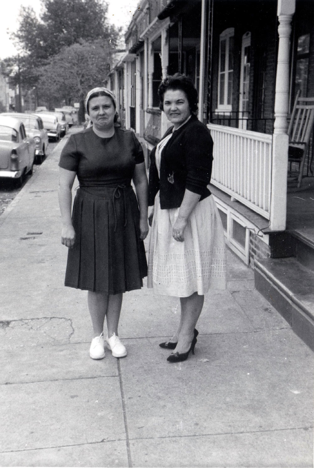Irene Brodowicz and Catherine Tarnecki at 1803 Tioga Street, mid-1960s