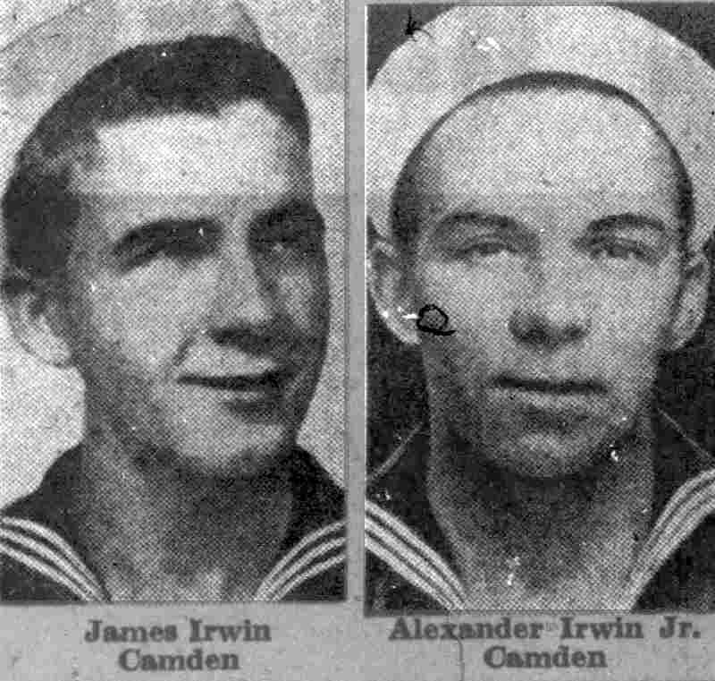 Alexander Irwin Jr. and James Irwin, Camden Courier-Post, December 1, 1942