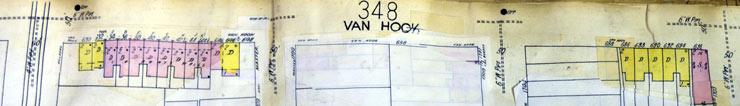630 to 696 Van Hook Street — 1962 Sanborn Map