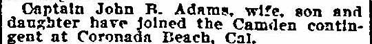 215 Vine Street — Captain John B. Adams & Family, 1900