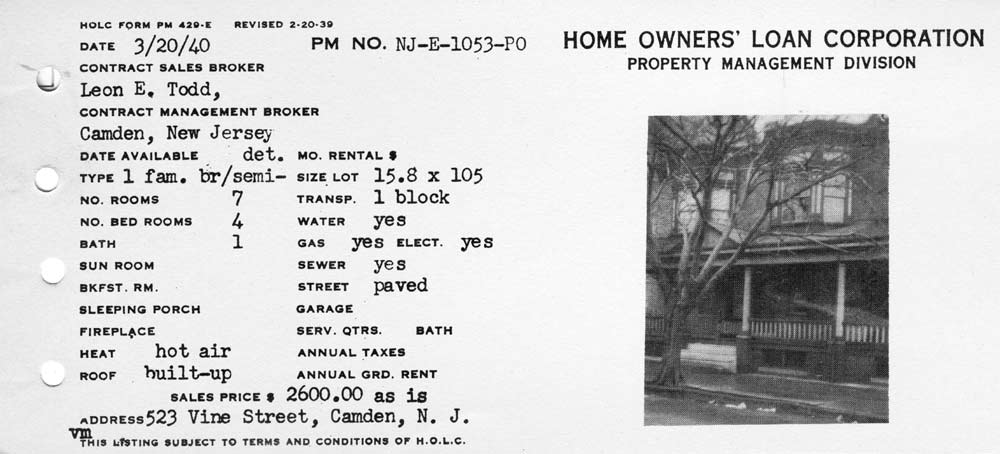 523 Vine Street, March 1940