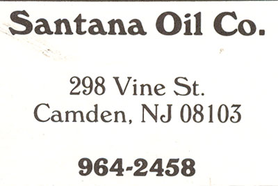 298 Vine Street — Santana Oil Company, 1991 Fire Watch Magazine advertisement