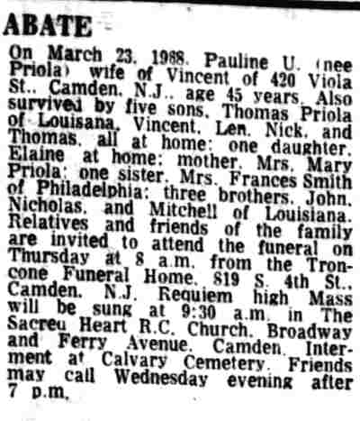 Vincent P. Abate & Family — 420 Viola Street, 1968