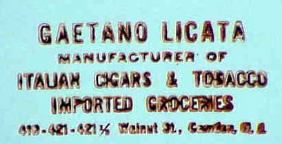 419-421 Walnut Street, Gaetano Licata, license plate