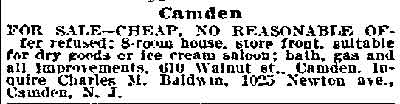 610 Walnut Street, Albert Collum, Philadelphia Inquirer, May 28, 1899
