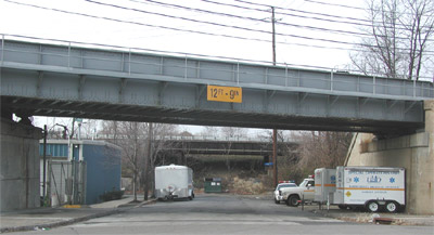 Looking west at Walnut Street from Mt. Ephraim Avenue, January 1, 2006