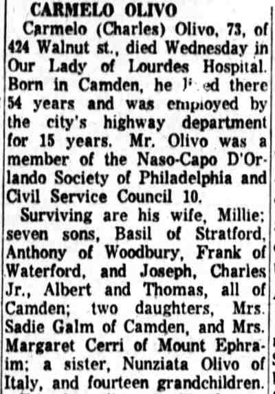 424 Walnut Street newspaper clipping, July 5, 1962