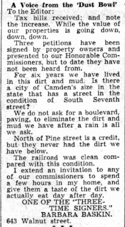643 Walnut Street, Adam Baskin, July 29, 1941