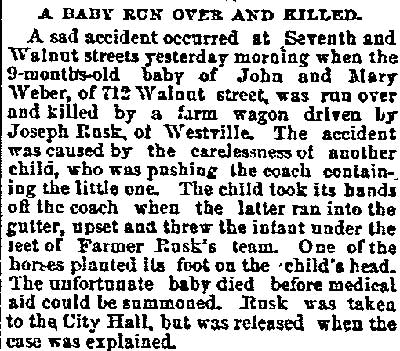 712 Walnut Street, John Weber, Philadelphia Inquirer, August 31, 1890