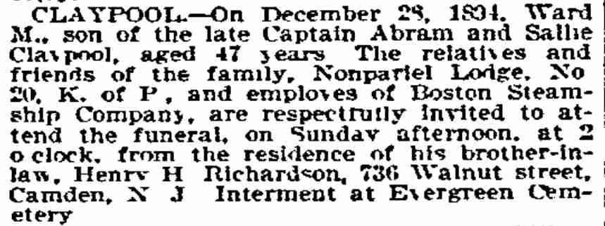 736 Walnut Street, Philadelphia Inquirer, December 30, 1994