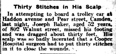 806 Walnut Street, Joseph Baker, Philadelphia Inquirer, January 11, 1903