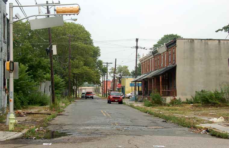 Walnut Street east of Haddon Avenue, July 5, 2011