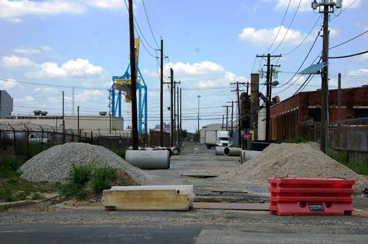 Looking west from Locust and Walnut, second view