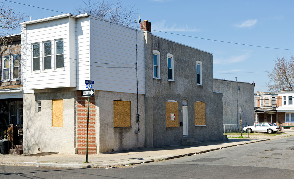 Northwest corner of Warsaw Street and Morton Street, March 19, 2012