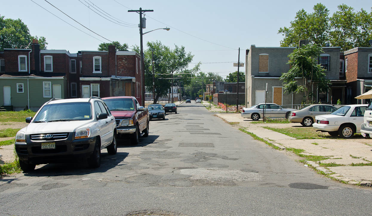 Looking south on Warsaw Street from Thurman Street, July 1, 2012