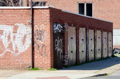 Unnumbered garages in the 1500 block of Warsaw Street — March 19, 2012