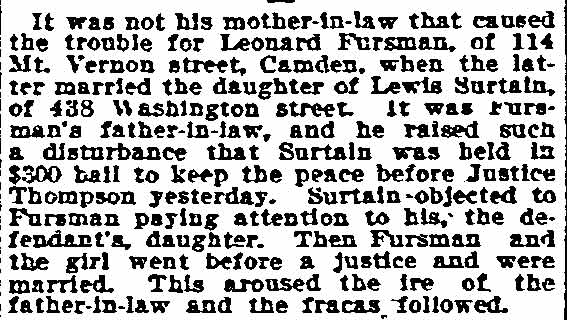 438 Washington Street — Louis Certain, Philadelphia Inquirer, August 1, 1906