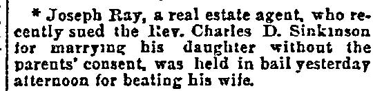 312 Washington Street — Joseph Ray, Philadelphia Inquirer, September 24, 1912