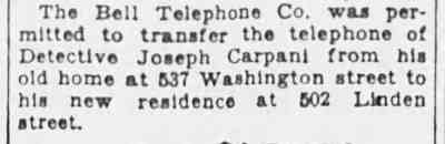 537 Washington Street — Joseph Carpani & Family, Camden Courier-Post, August 14, 1933