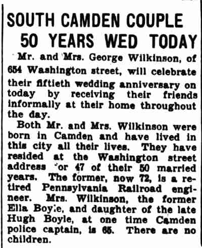 654 Washington Street — George M. Wilkinson & Family, 1937