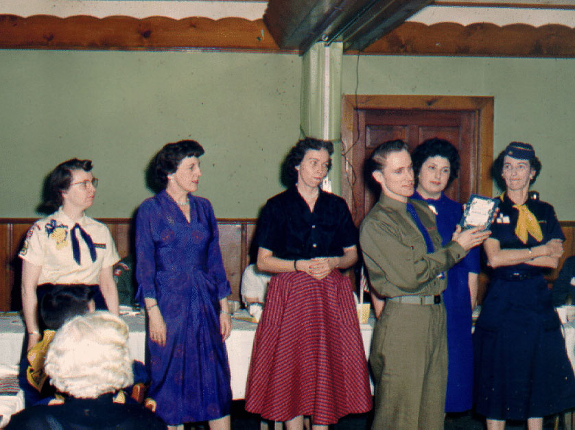 Cub Pack 36 Den Mothers Covered Dish Supper Awards Dinner at Asbury Methodist Church, mid-1950s
