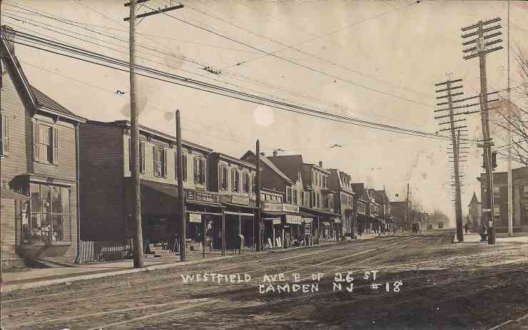 Westfield Avenue east of 26th Street, early postcard view