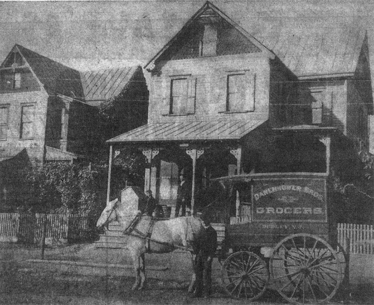 Danenhower Brothers Grocers wagon at 2903 Westfield Avenue, 1890s