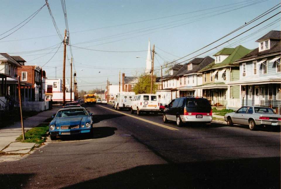 Looking southwest from 41st Street & Westfield Avenue, April 15, 1994
