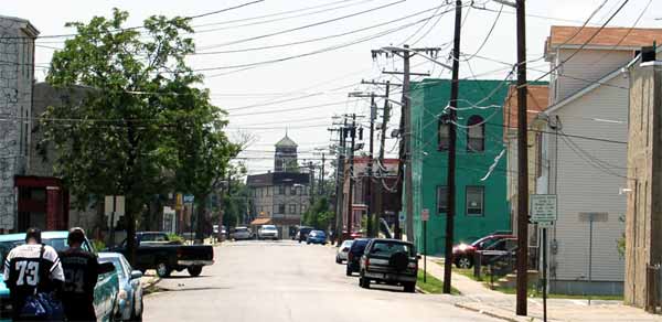 Intersection of Washington Street and West Street, July 3, 2006
