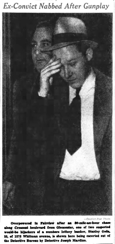 Stanley Geda arrested after gunplay, Camden Courier-Post, October 13, 1940
