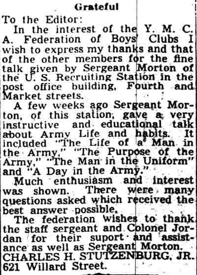 Grateful — letter to the editor, Camden Courier-Post, April 22, 1939